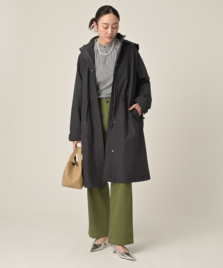 2WAY/洗える/はっ水】グログランモッズコート（モッズコート