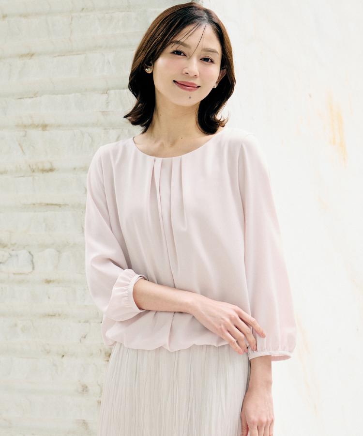 フラワーフリルボウタイブラウス【洗濯機洗い可】（シャツ・ブラウス