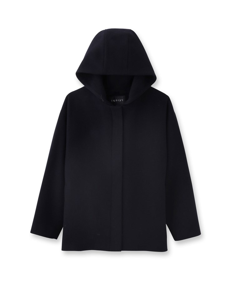 ウール／2WAY】フーテッドミドルコート（フーデットコート） | INDIVI