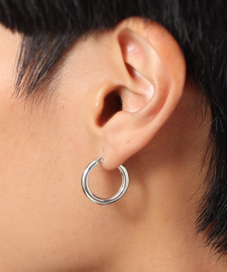 シルバー フープピアス チェーンチャーム（ピアス） | COCOSHNIK