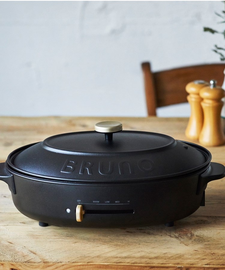 オーバルホットプレート ブラック ＜BRUNO ブルーノ＞（キッチン家電
