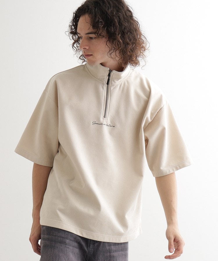 ポンチスエードハーフジップカットソー（カットソー） | tk.TAKEO