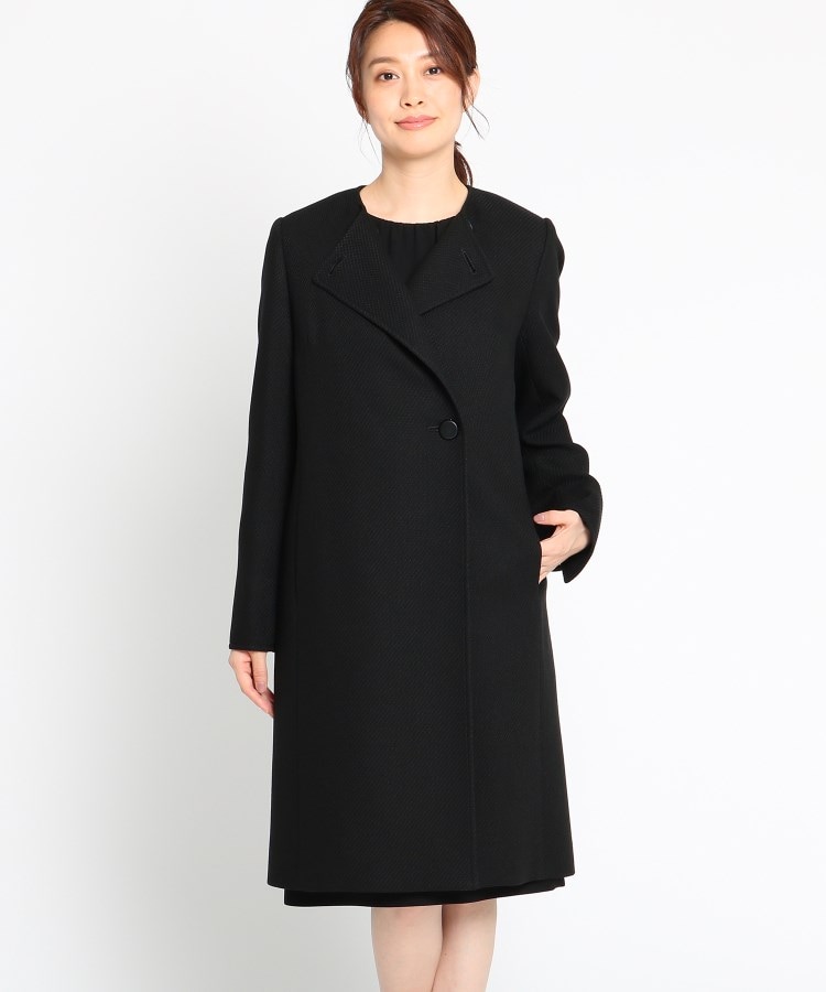 礼服・喪服・ブラックフォーマル】INDIVI 2WAYツイードコート（ノー