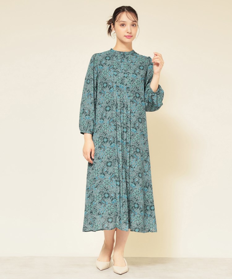 co creation and yours／SS～L】レースプリーツワンピース（ミドル