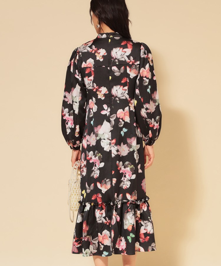 COLLECTION LINE】チャイナ花柄ワンピース（マキシ・ロングワンピース