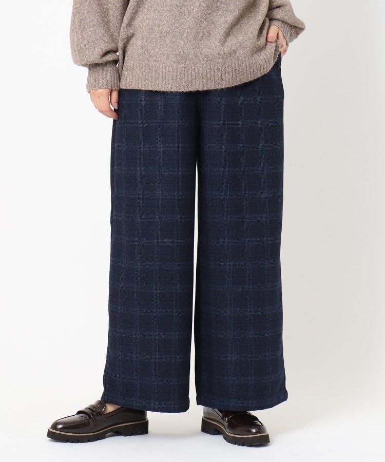 チェック柄ワイドパンツ（フルレングスパンツ） | ZAMPA（ザンパ