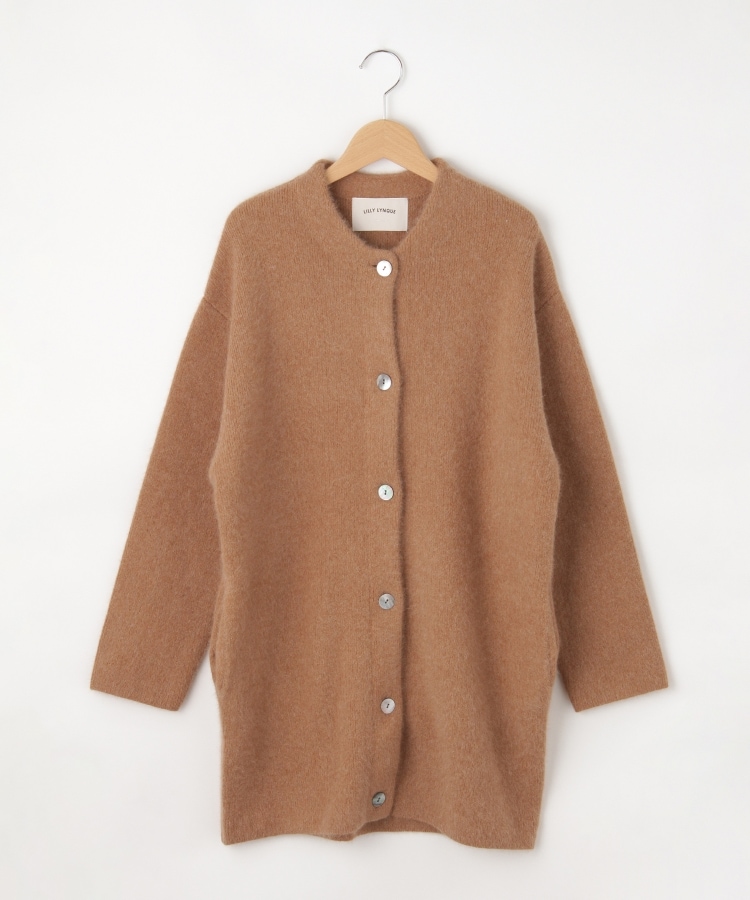 Lilly Lynque（リリーリン） フォックス混ロングニットカーディガン