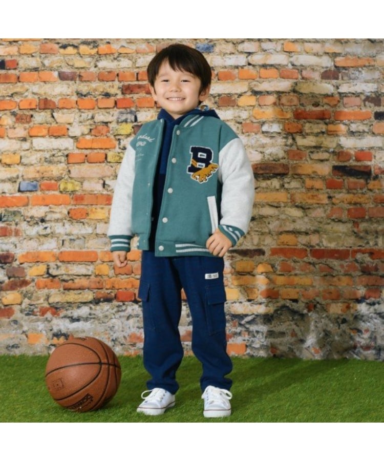 KPBOY(ケーピーボーイ)恐竜ワッペンスタジャン(90～130)（スタジャン