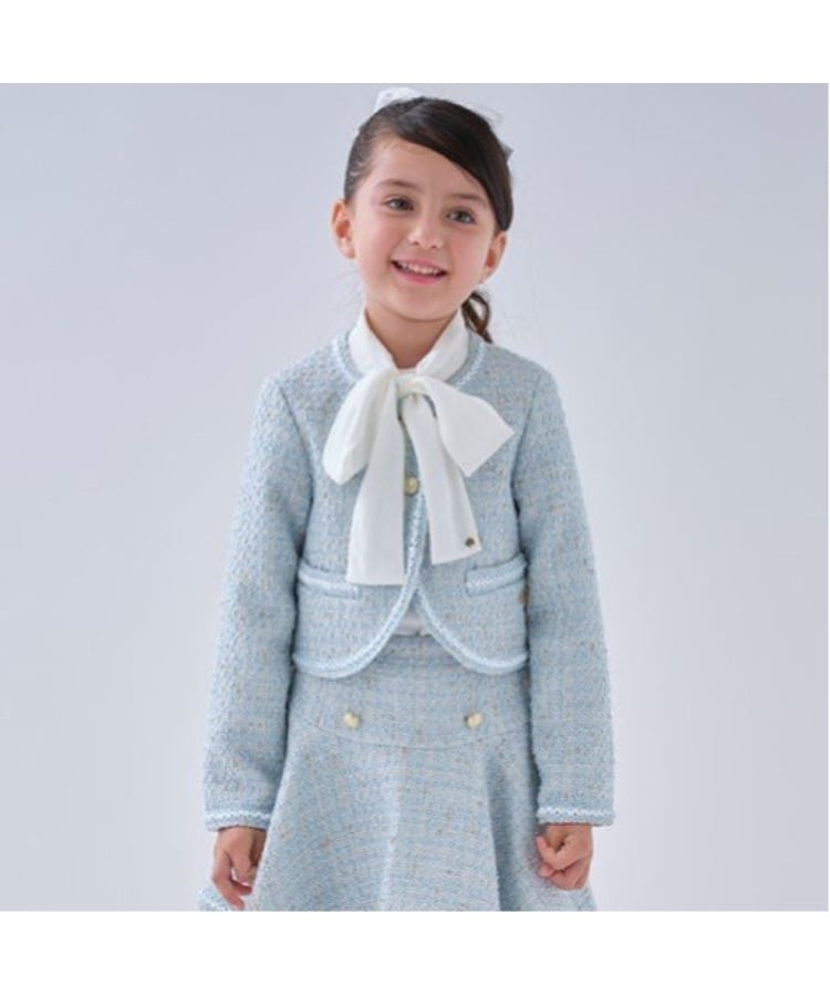 トドラー ミックスツイードラウンドジャケット（ブルゾン/ジャンバー