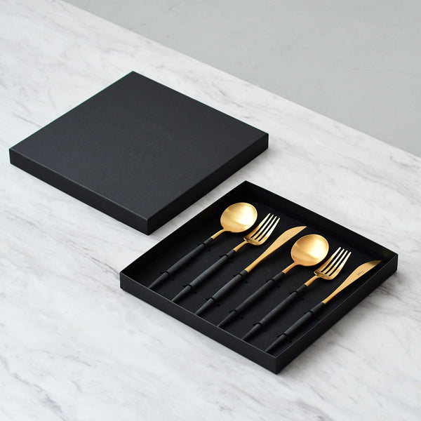 Cutipol(クチポール) ゴア ブラウン×シルバー テーブル6本ギフトセット