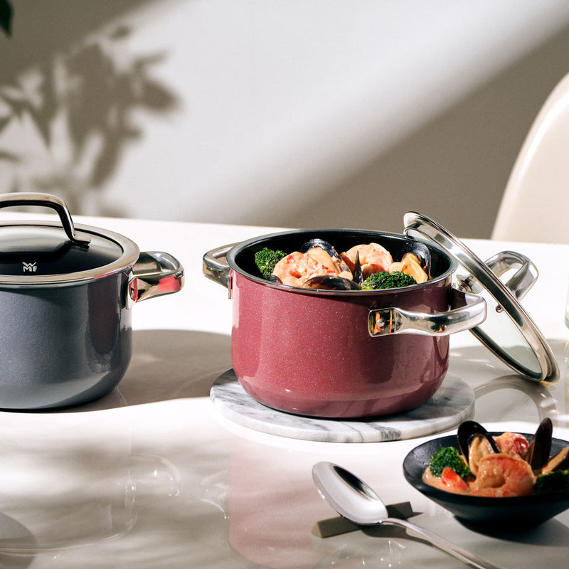 WMF フュージョンテック ミネラル ハイキャセロール16cm プラチナム