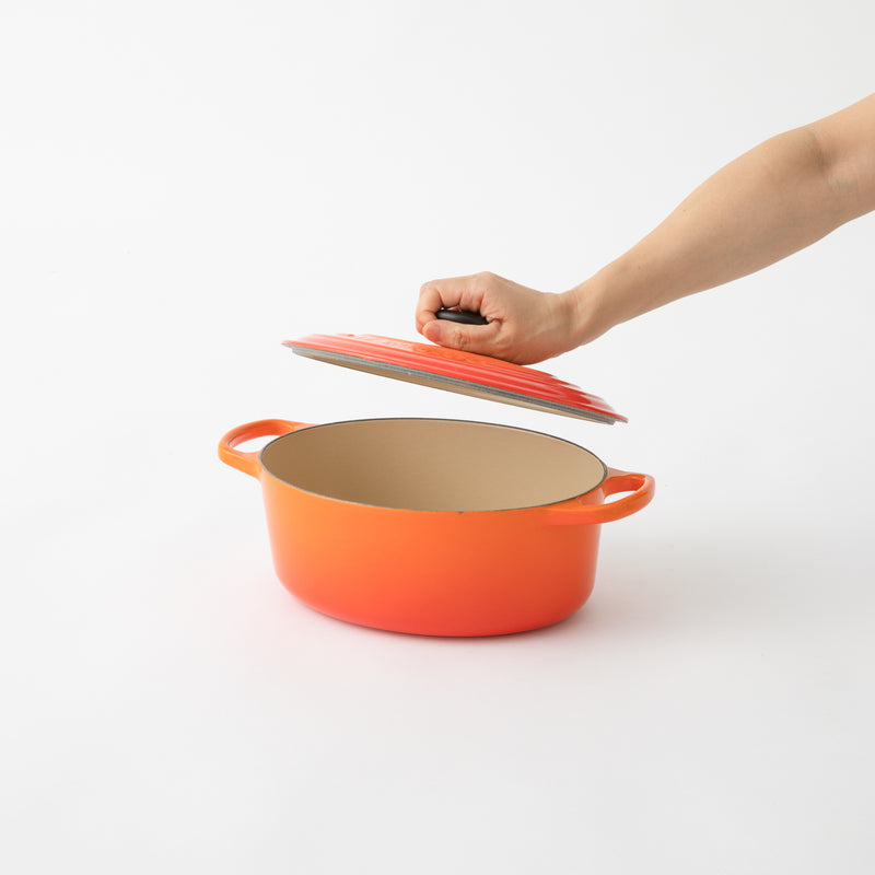 LE CREUSET(ル・クルーゼ) ココット・オーバル 25cm オレンジ