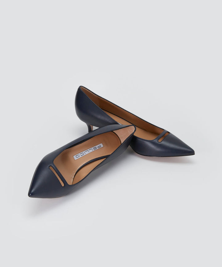 PELLICO | アネッリ スムース パンプス 3.5cm NAVY - アマンオンライン