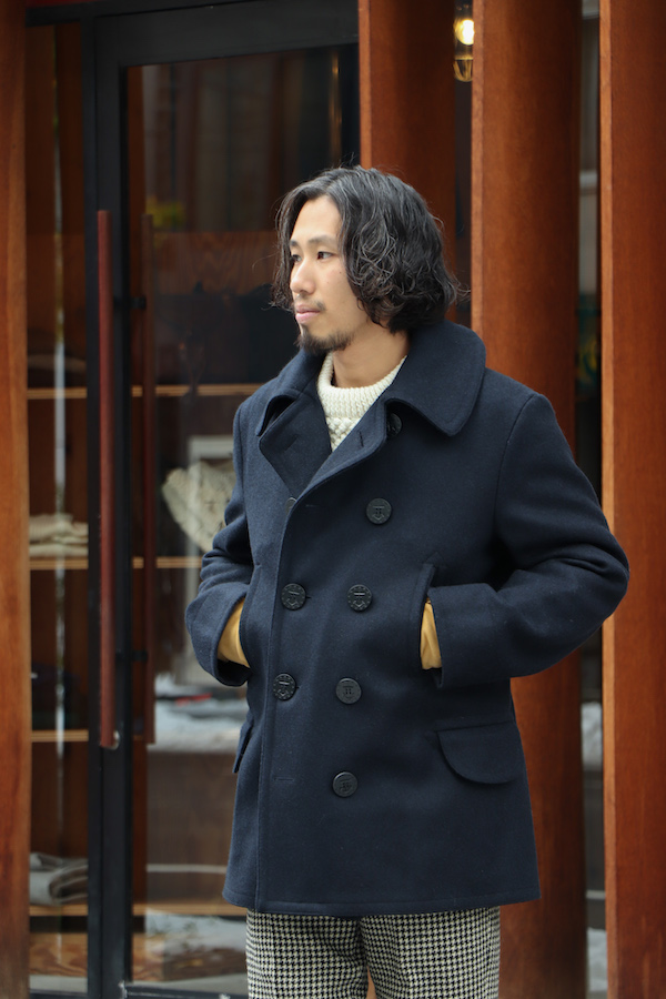 ANATOMICA SAPPORO ONLINE STORE / PEA COAT / FRENCH WOOL / NAVY