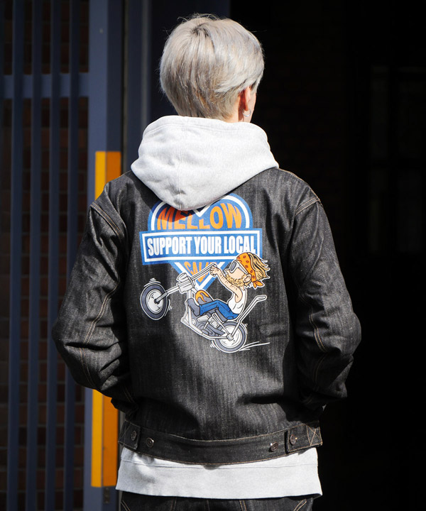 MELLOW(メロー)/ YOUR LOCAL DENIM JACKET -ブラック- | Blue in Green