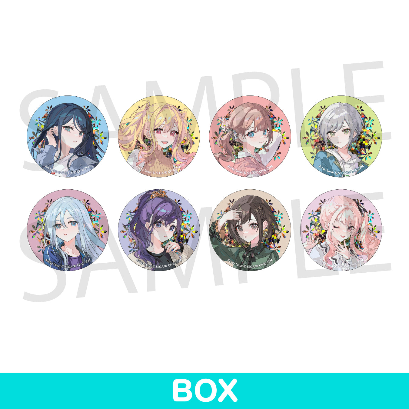 プロセカ 東雲絵名 セカイの宝石箱 ホログラム缶バッジ 20点セット