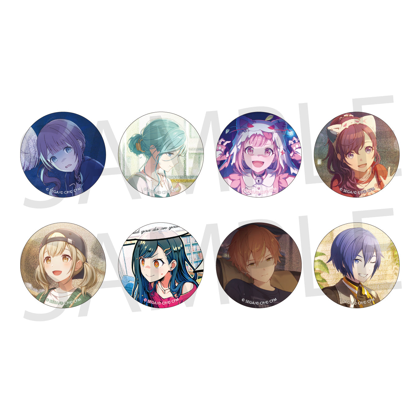 プロセカ サンリオ カラパレ 特典 グリッター缶バッジ 青柳冬弥