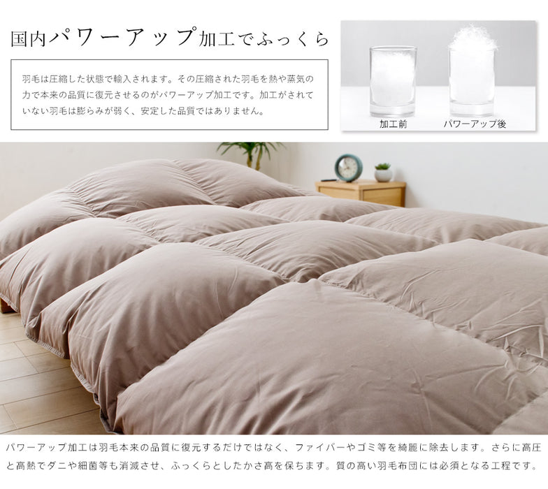 羽毛布団 シングル ホワイトマザーダック95％ 440DP 京都産 専門店品質