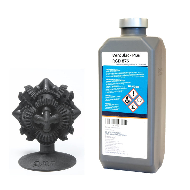 Stratasys® VeroBlackPlus™ Resin, RGD875 - 1kg, 2-Pack (Objet30