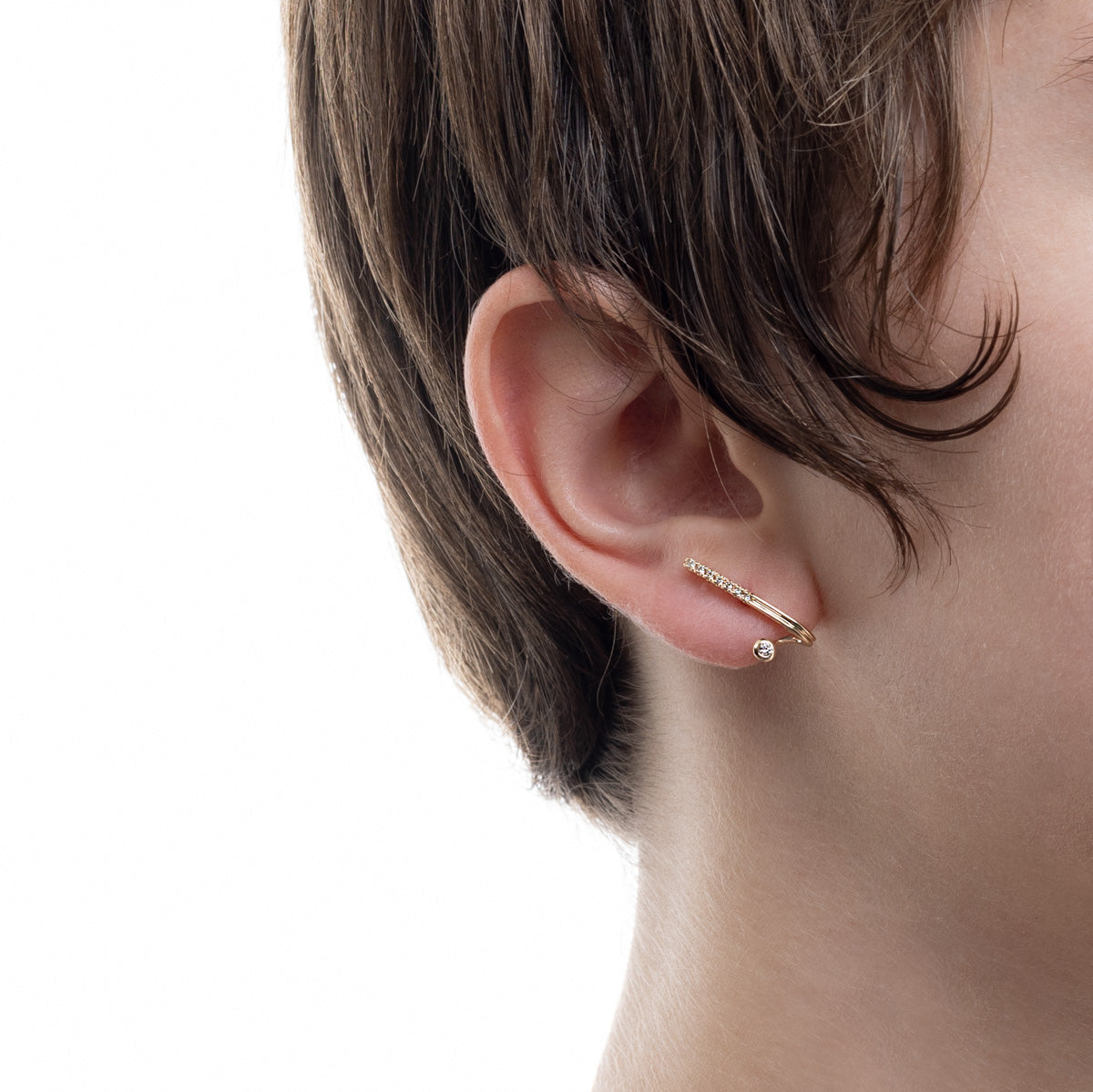 DROSERA ダイヤモンド ピアス 右耳用