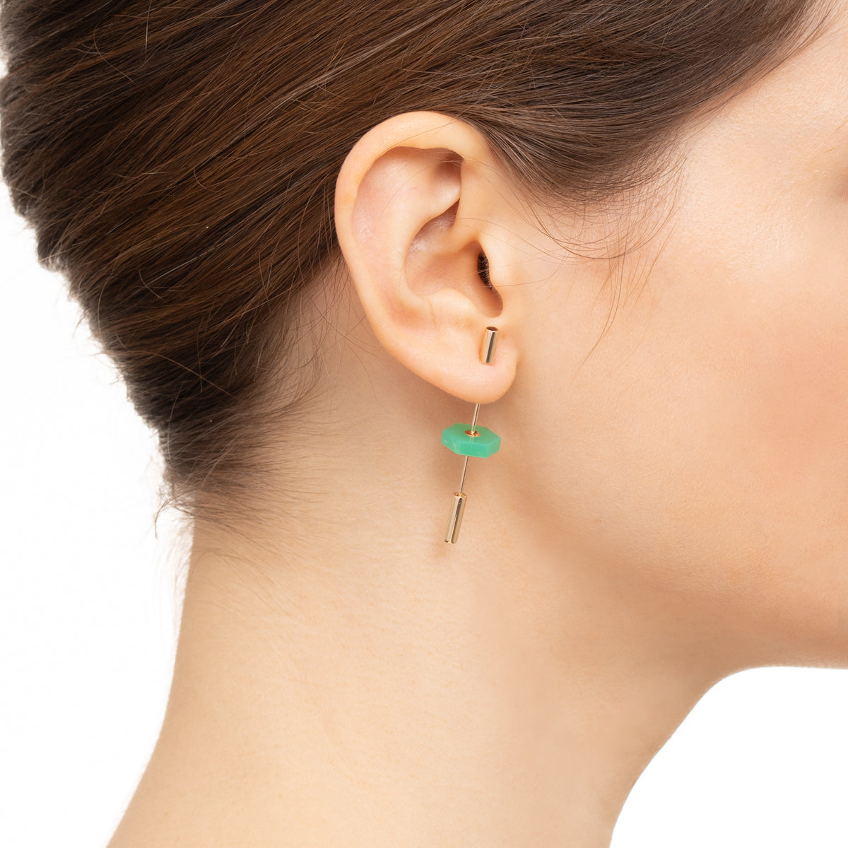 Short SPEAR ピアス / クリソプレーズ