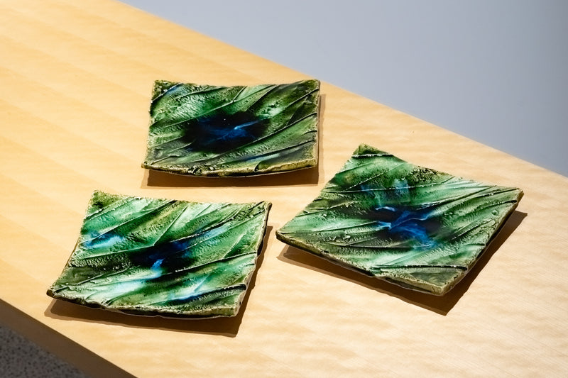 山口真人 / 織部四方皿 – HULS GALLERY TOKYO | 現代工芸ギャラリー