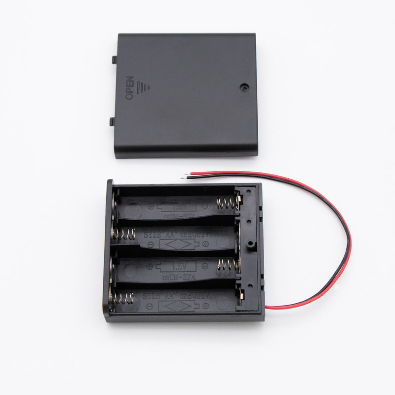 電池ホルダー（ボックス・ケース）（単3×4本）（スイッチ、リード線