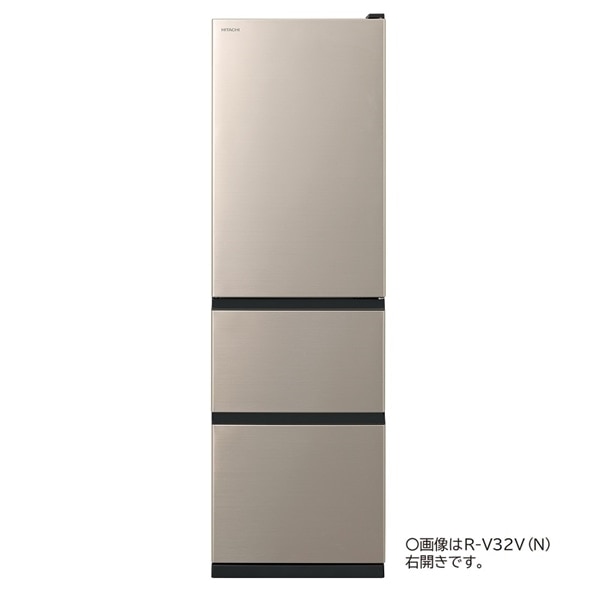 アウトレット】冷蔵庫（315L・左開き）R-V32VL N(ライトゴールド
