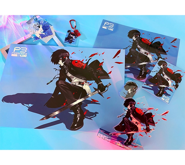 P3R クリアファイル＆ポストカード＆缶バッジセット（KV）: グッズ