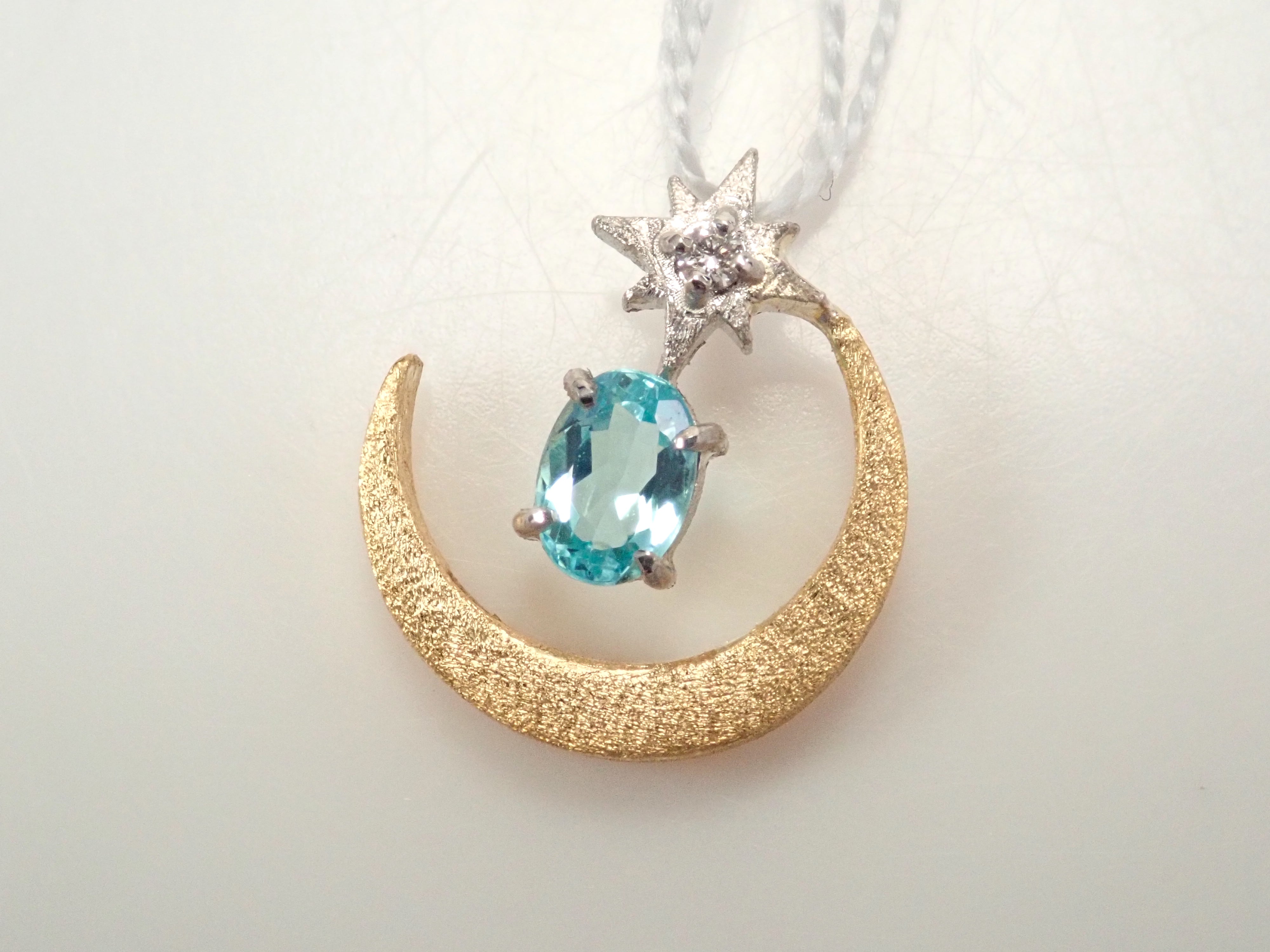 K18/Pt950 ブラジル産パライバトルマリン ペンダントトップ