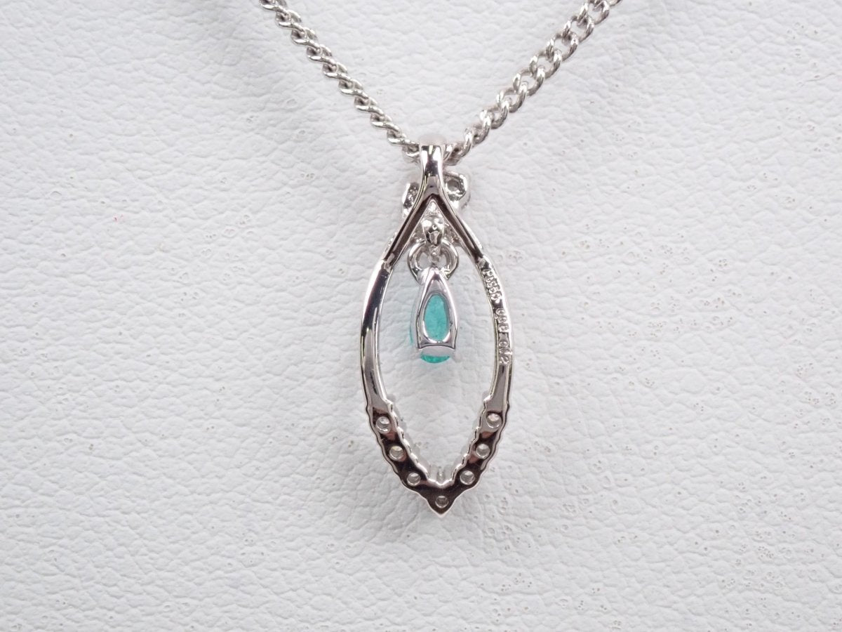 Pt950ブラジル産パライバトルマリン0.08ct ペンダントトップ