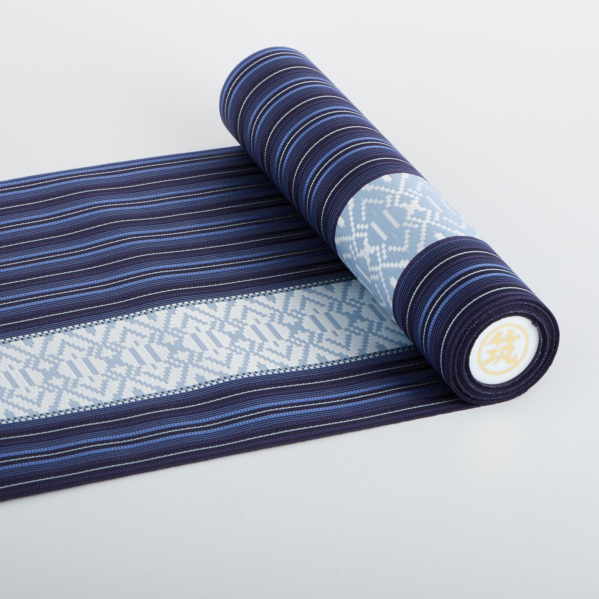 本場筑前博多織 筑前織物 紗窓 紗八寸名古屋帯 白青 – きもの永見公式