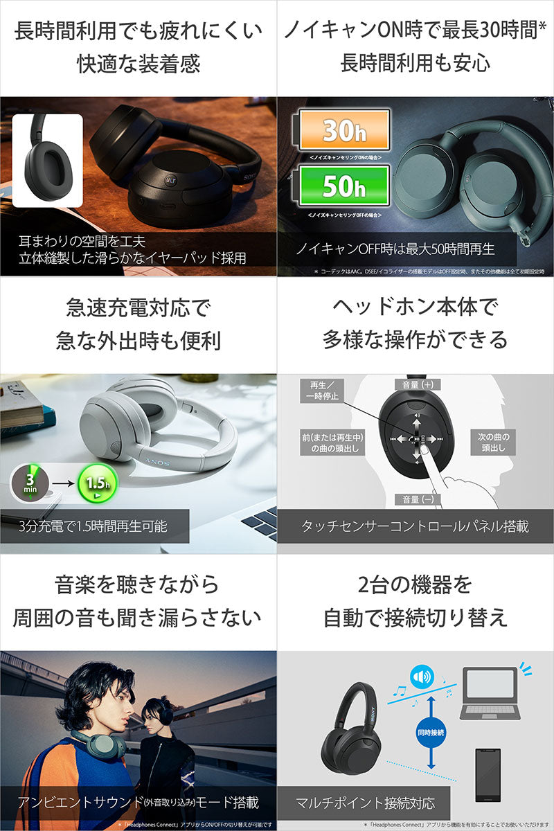 SONY ULT WEAR ワイヤレスノイズキャンセリング Bluetooth 5.2