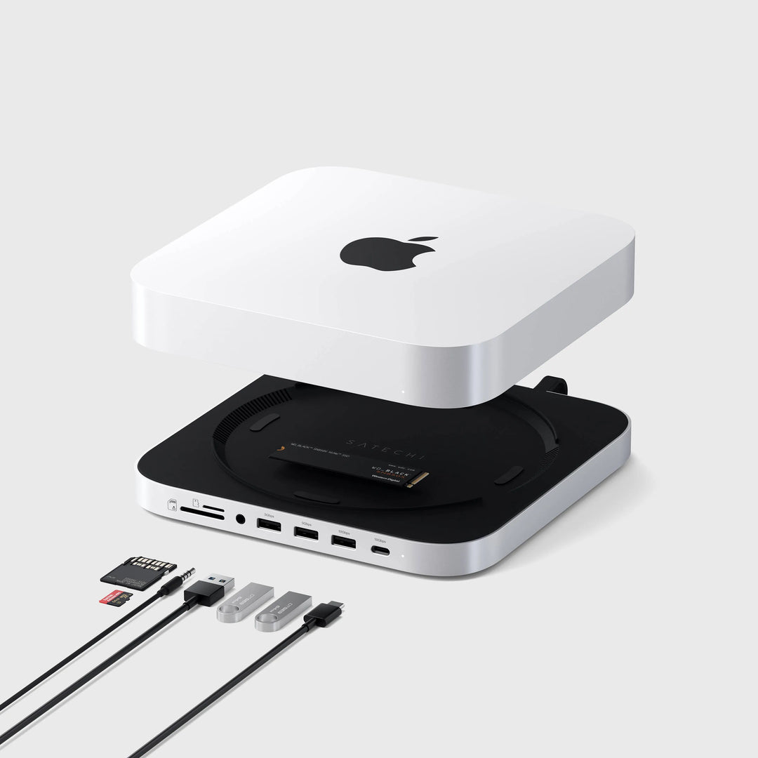 Satechi Stand & Hub for Mac Mini Studio with NVMe SSD Enclosure