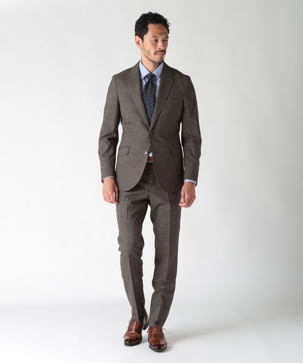 ウールメランジ千鳥格子スーツ＜セットアップ＞｜メンズファッション