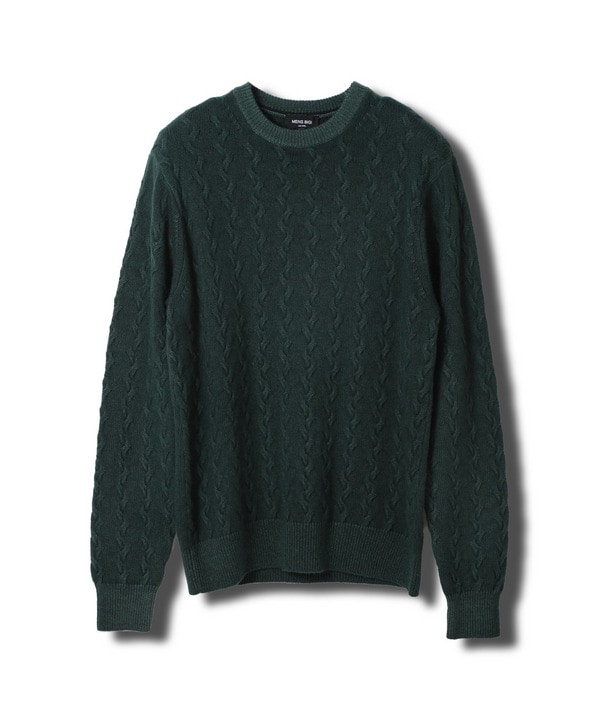 5G スノー加工ケーブルクルーニット｜メンズファッション通販 MEN'S