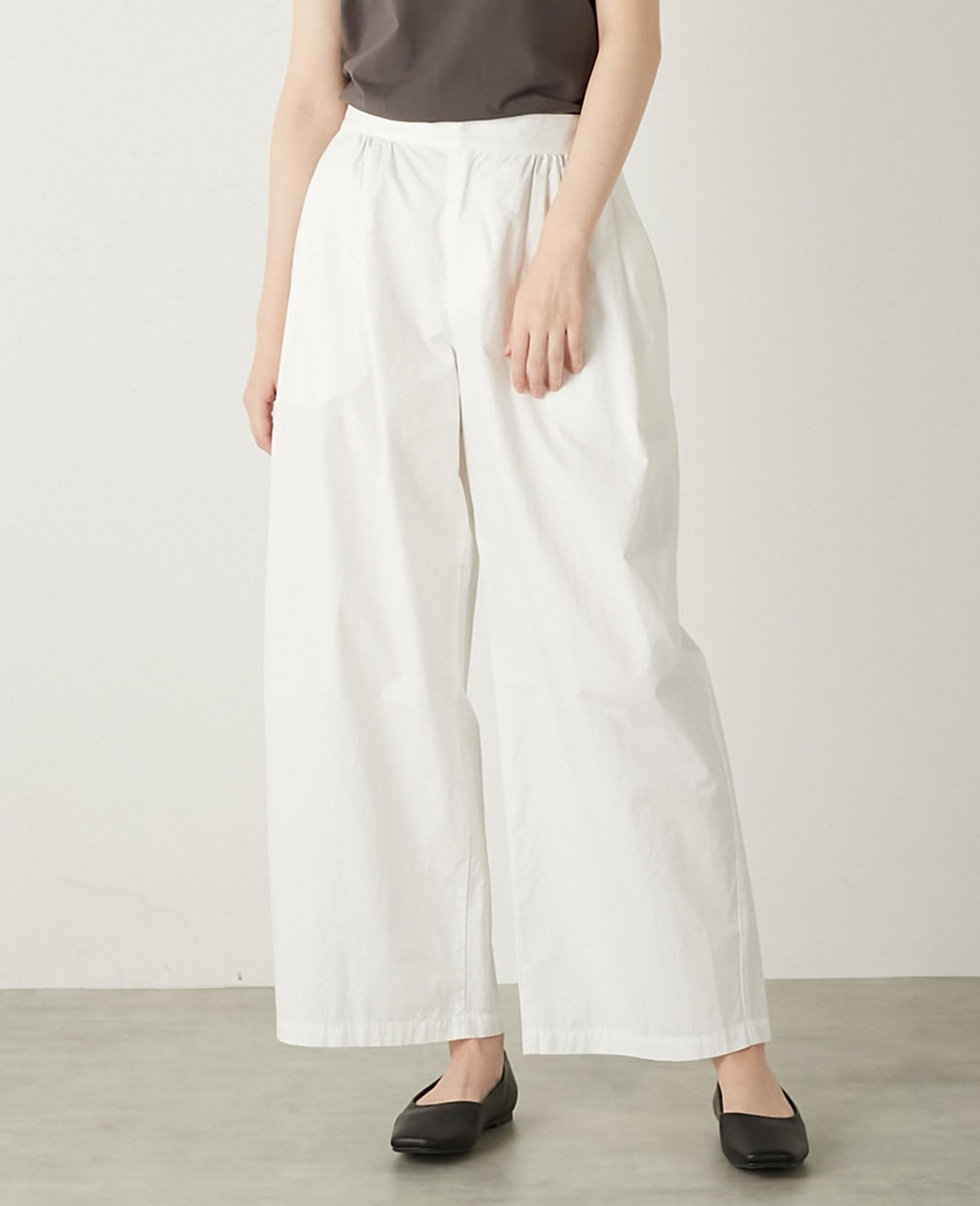 コットンウェザータックギャザーパンツ】｜MELROSE CLAIRE（メルローズ