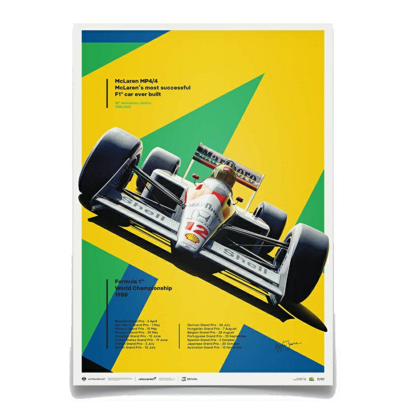 Automobilist | アイルトン・セナ財団公認によるグラフィカルポスター