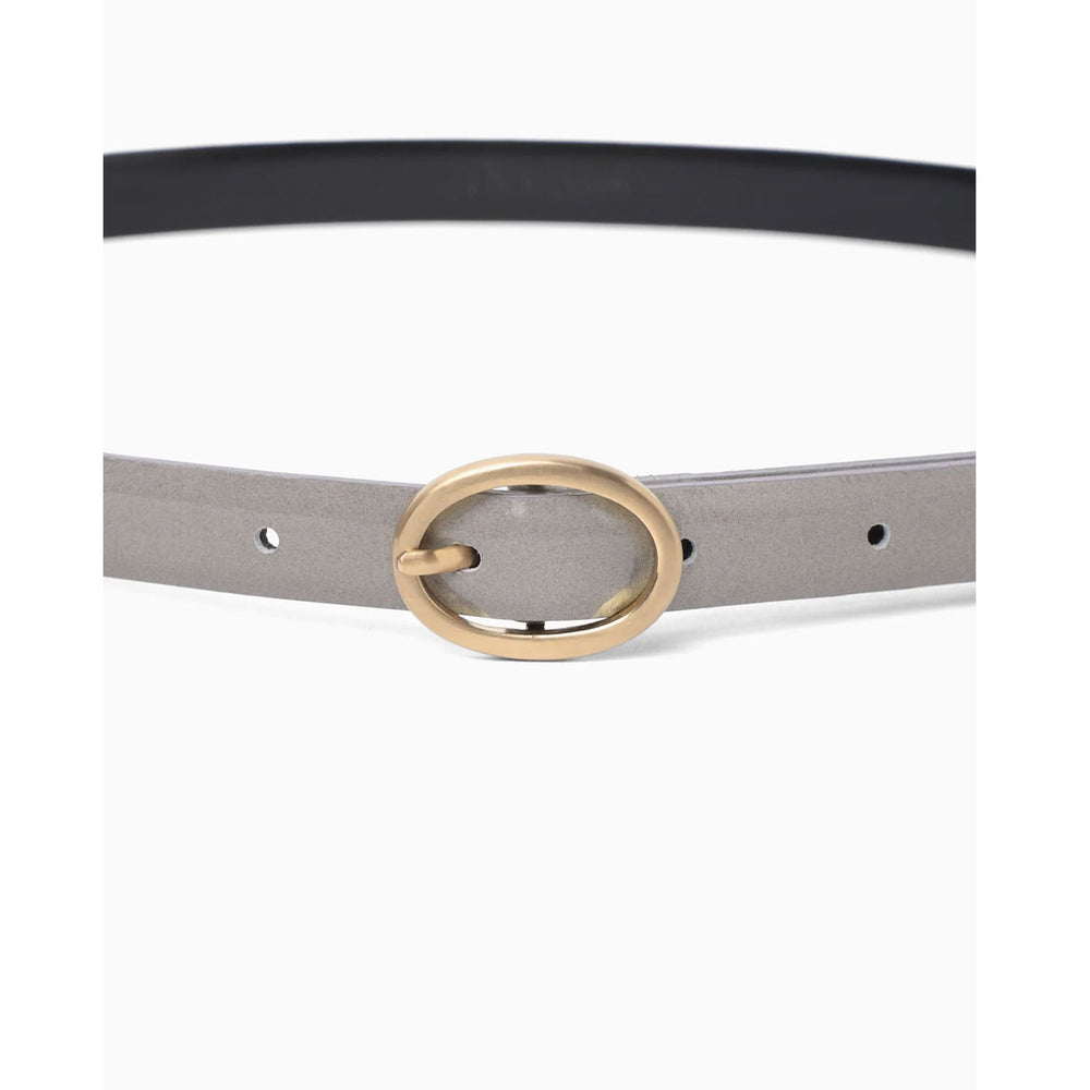 Cow Hide Leather Narrow Belt -GREY- – OBLIGE