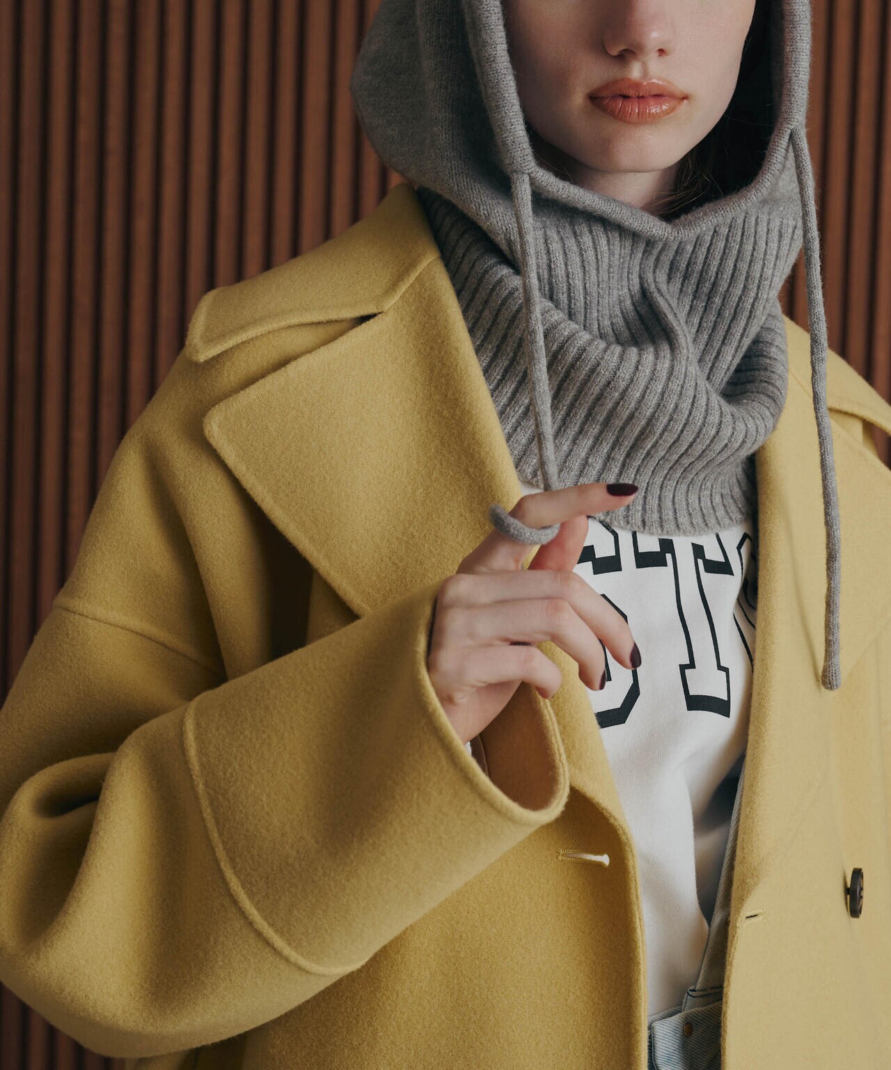 PURE LAMBS リバーミドルコート