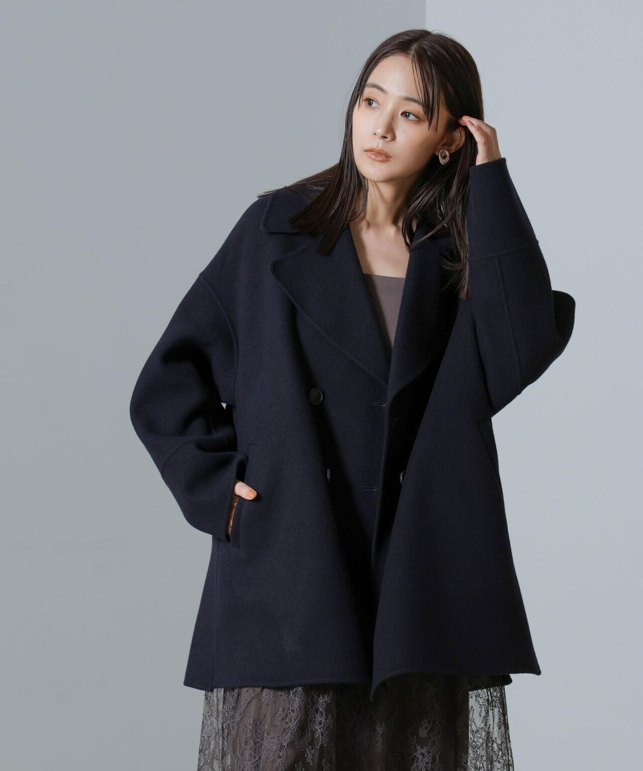 PURE LAMBS リバーミドルコート