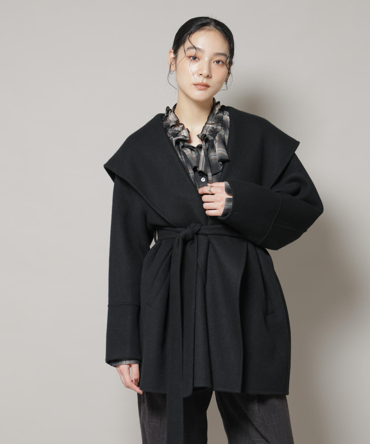 限界お値下げ！今期リバーショールコート SUPER110blend リバー