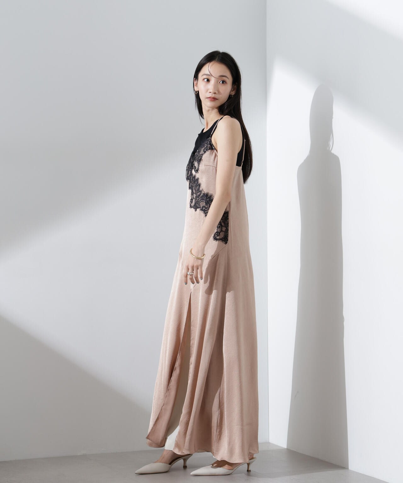 BAUM UND PFERDGARTEN / Crinkled Satin キャミソール ワンピース