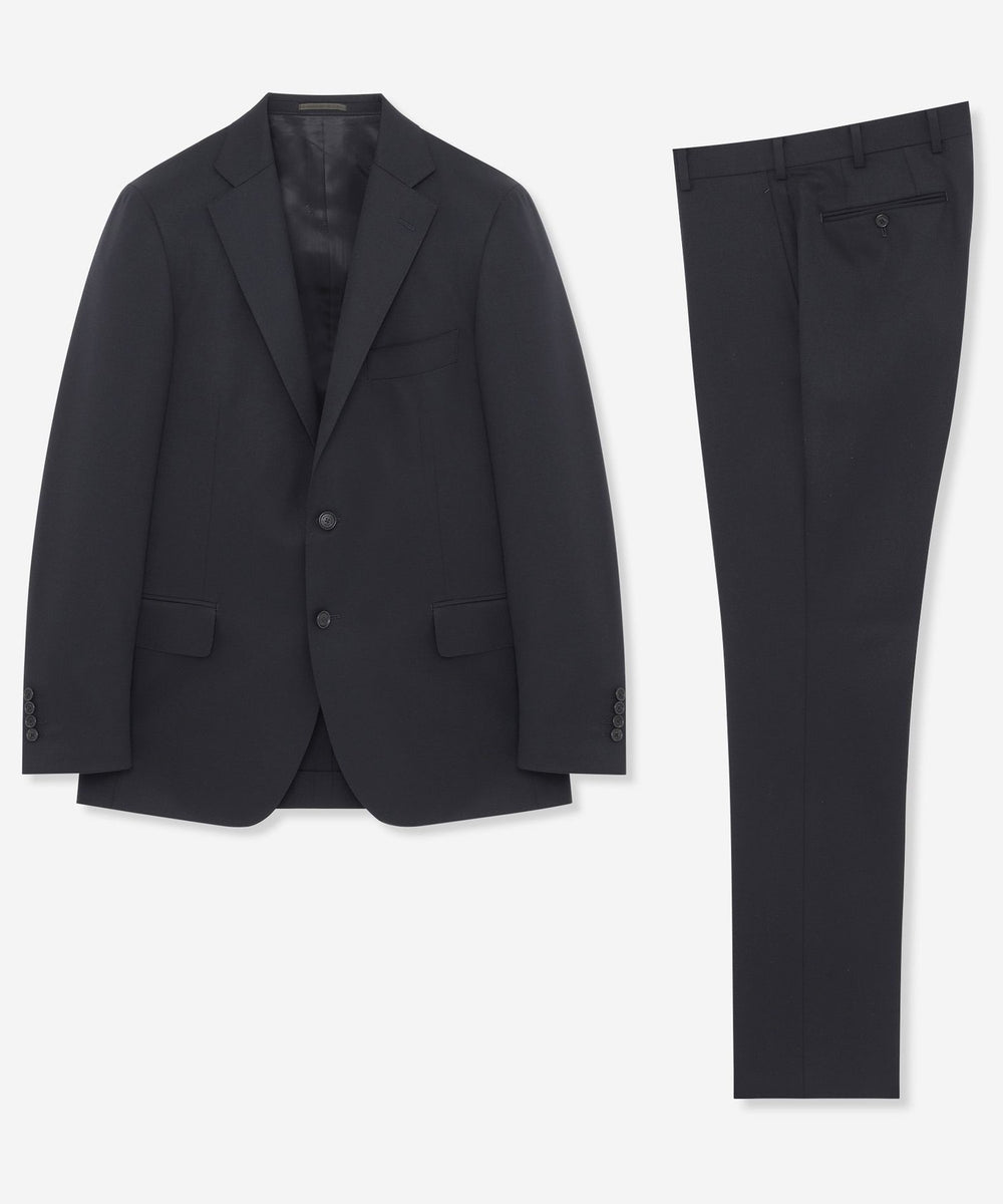 NEW BRIDGE】【山栄毛織】ウールギャバジン無地スーツ(スーツ