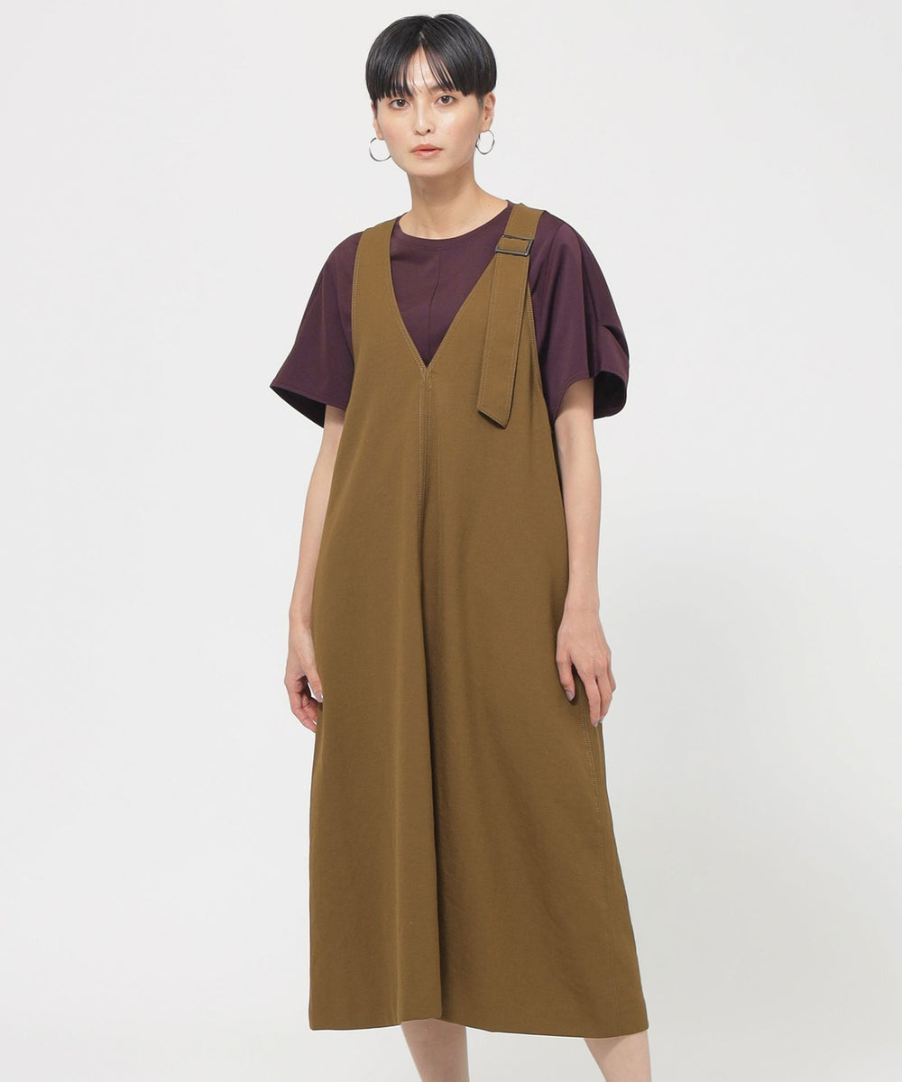 ウォッシャブル】タンブラーツイルジャンパースカート(ワンピース