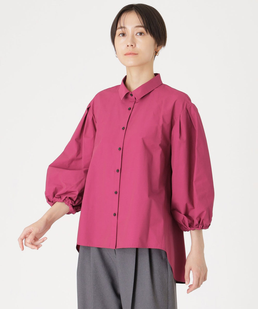 1枚着でも羽織りでも】バルーンスリーブオーバーシャツ(トップス