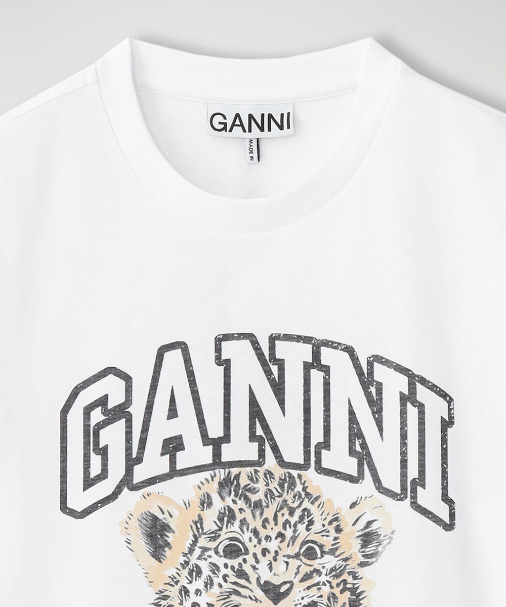 GANNI/ガニー】Tシャツ Basic Jersey Leopard Relaxed T-shirt T4124