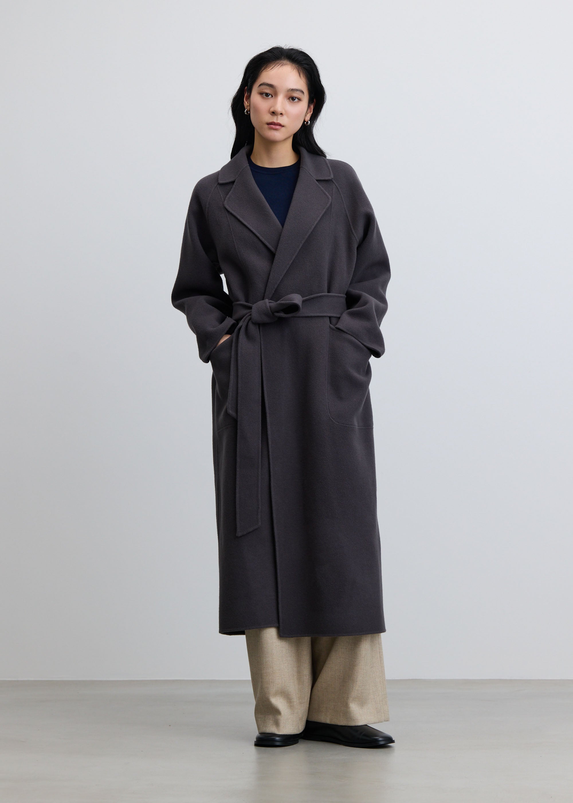 ウールリバーローブコート - SOÉJU online store｜上質な大人の女性の