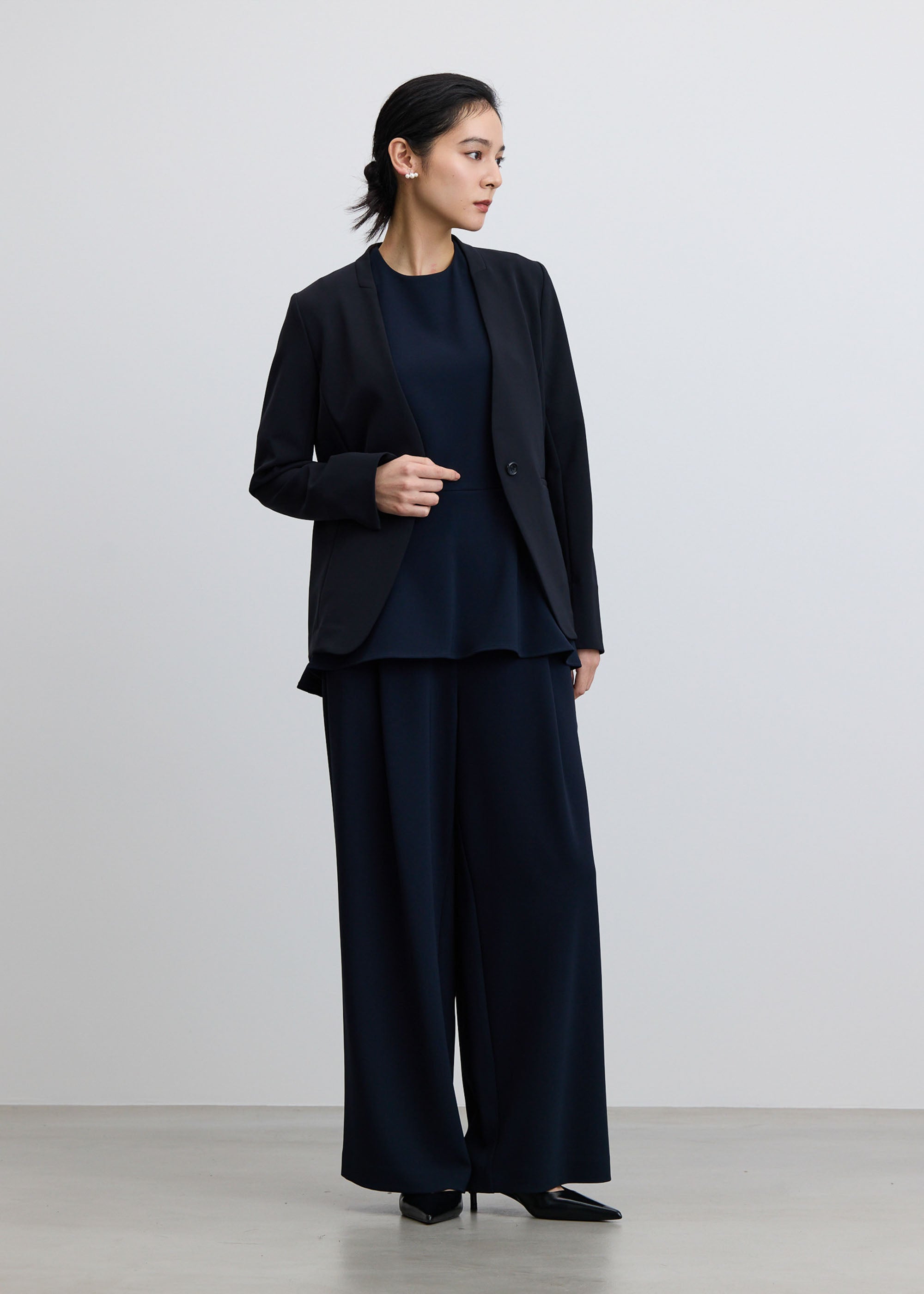 ストレッチファインノーカラージャケット - SOÉJU online store｜上質