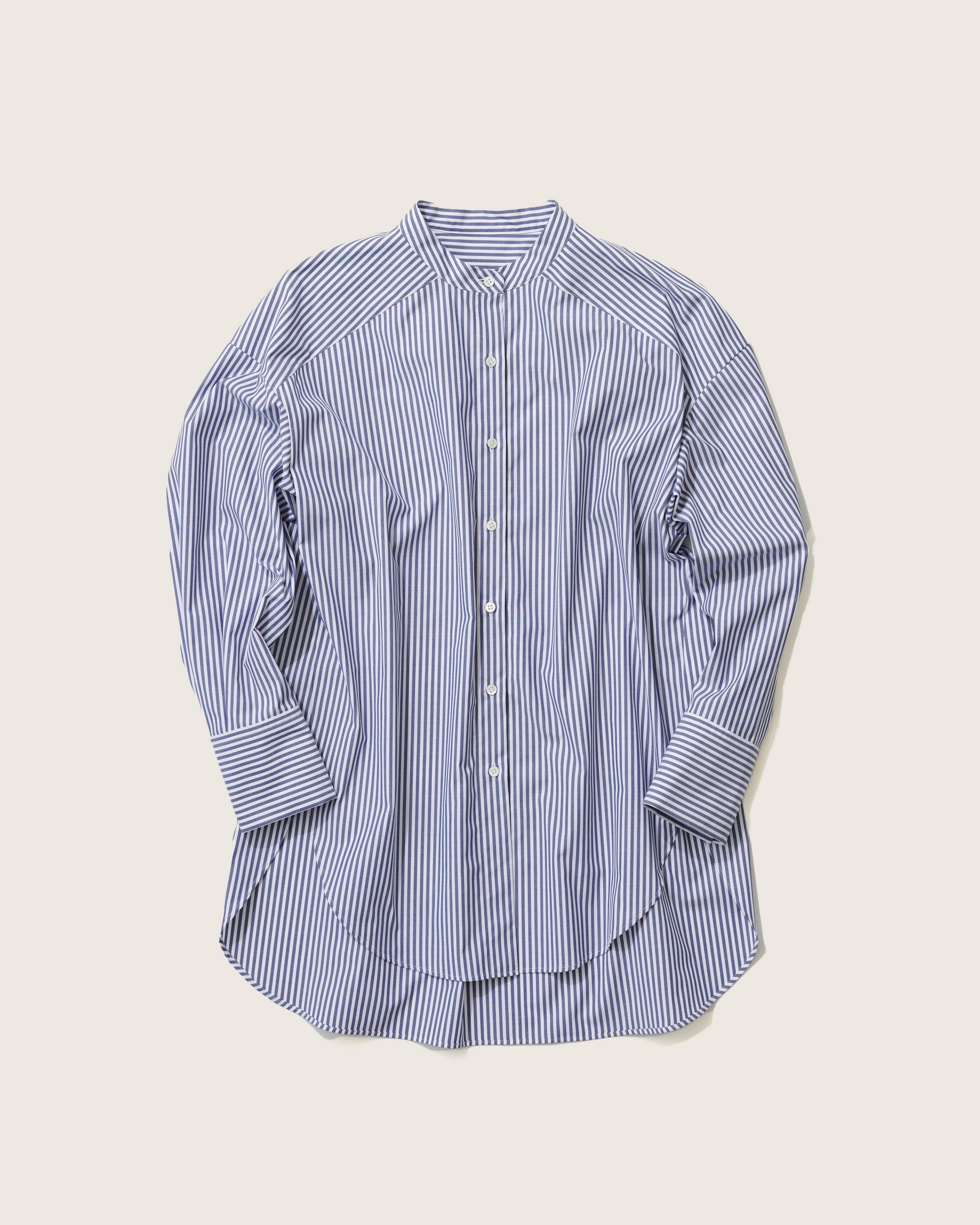 バンドカラーロングシャツ - SOÉJU online store｜上質な大人の女性の